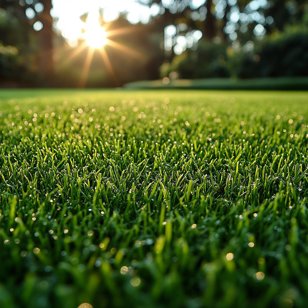 Freshly mown striped lawn